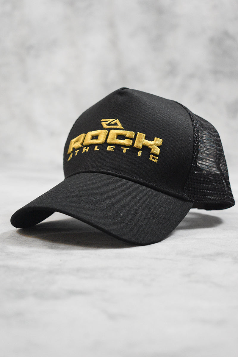 CORE MESH TRUCKERS CAP - BLACK GOLD